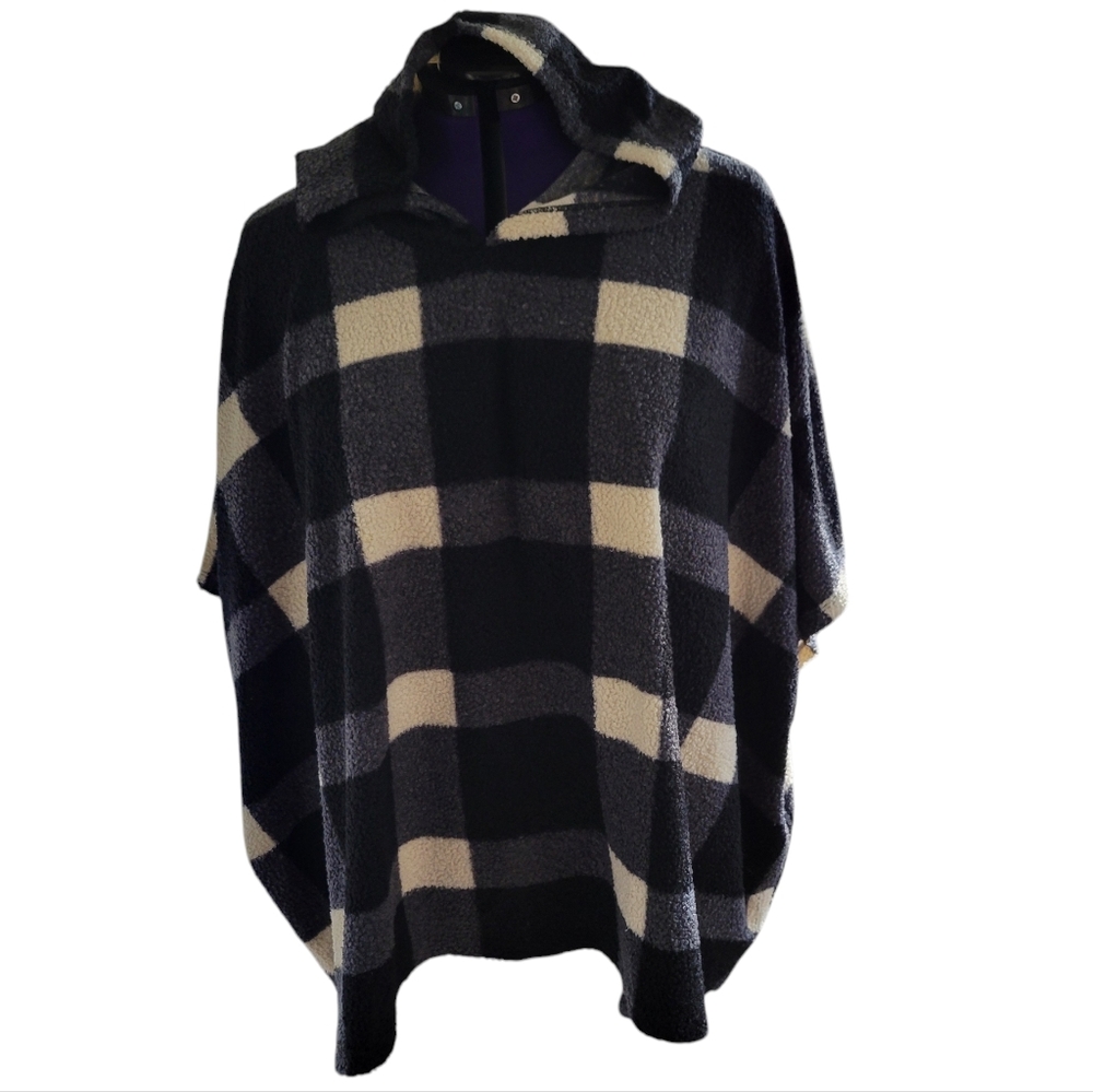 Lane Bryant Hooded Poncho Plus Size Buffalo Plaid